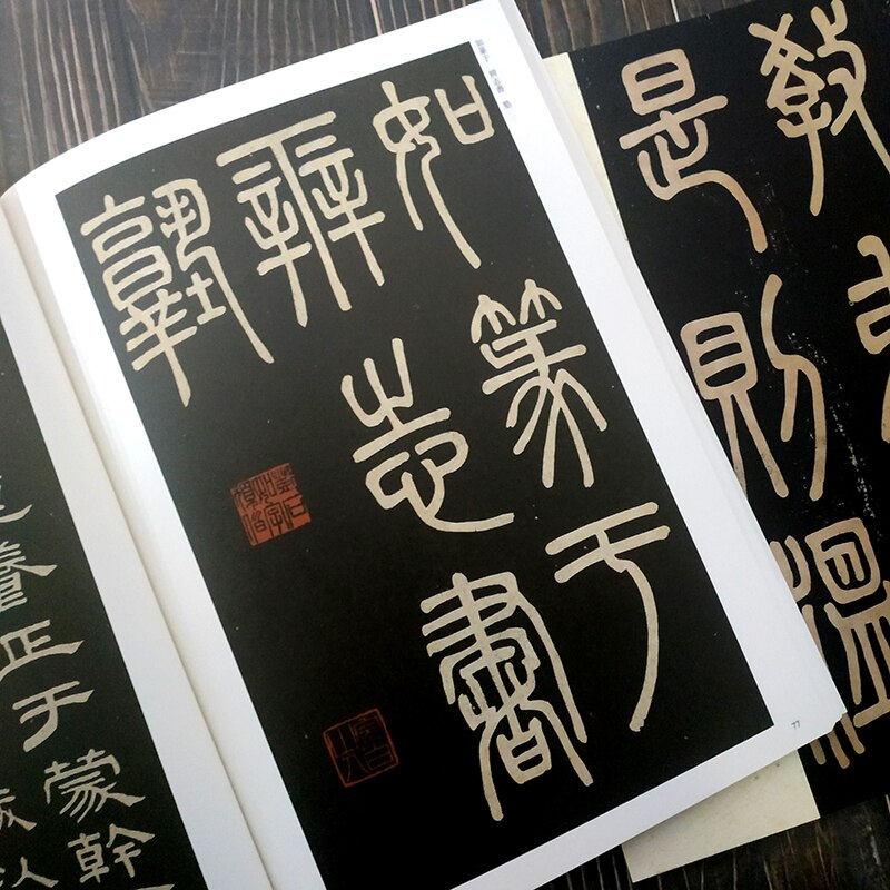 Deng Shiru Seal Script Kalligrafie Collectie Schrift Chinese Classics Inscriptie Oude Proza Kleur Vergroot Praktijk Boek