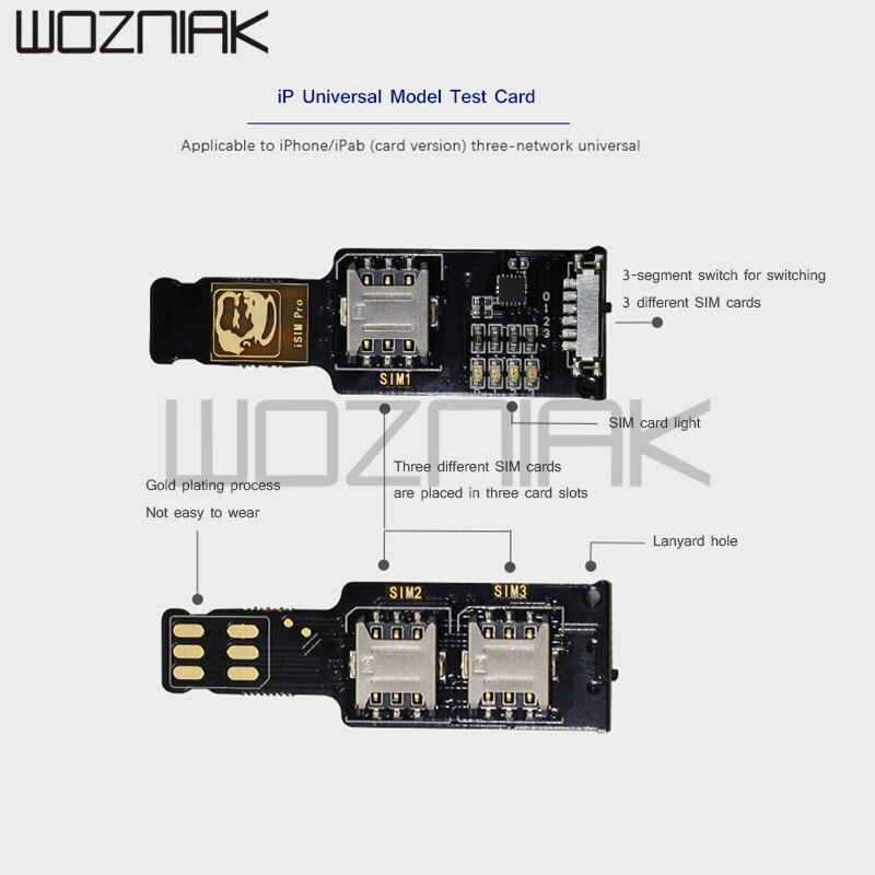 Universal SIM Card Tester For iphone Multifunction Signal Test Tool Network Detection Mechanic iSIM Pro repair slot 1pcs
