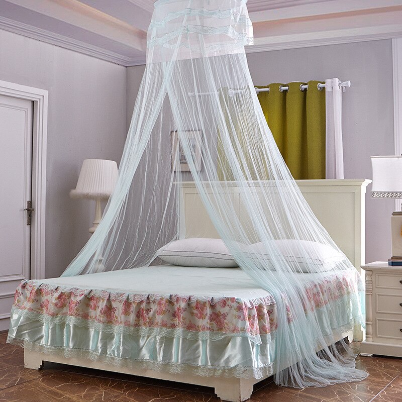 Mosquiteras de techo redondas, No se instalan, cifrado, anti-mosquitos, elevador: light green