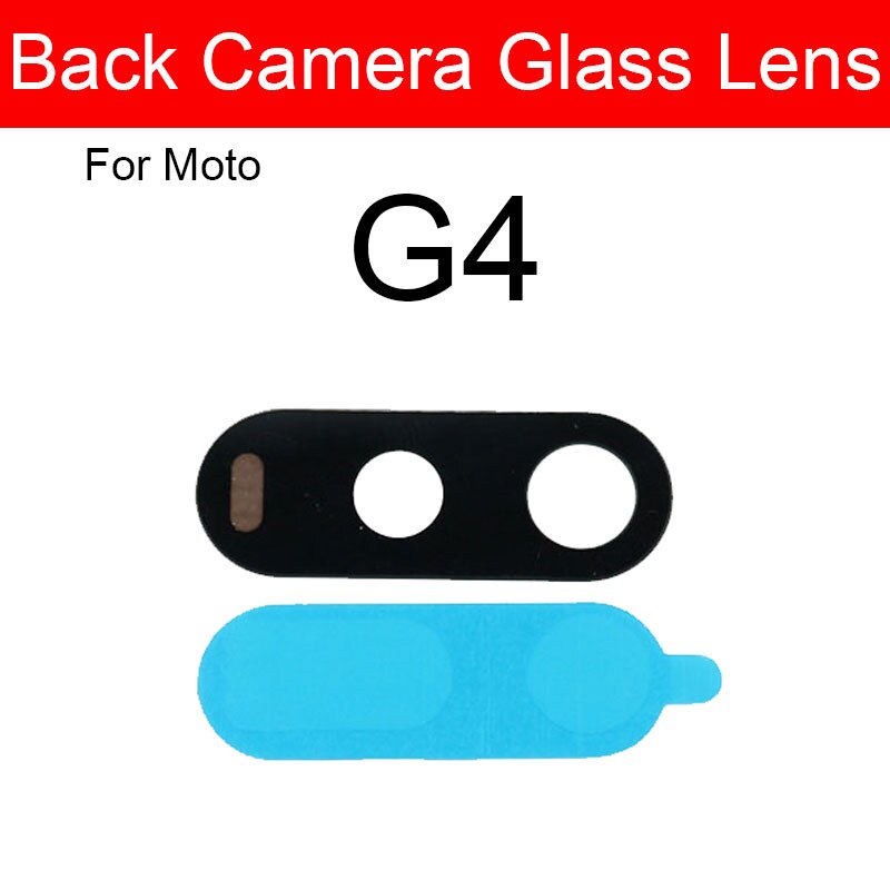 Back Camera Glass Lens For Motorola Moto G4 G5 G5s G6 G7 Plus Play Power Rear Main Camera Glass Lens with Adhesive Sticker: G4