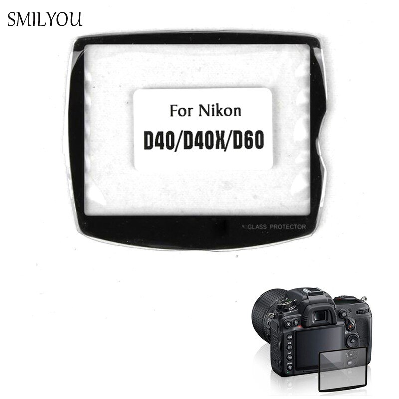 SMILYOU-Protector de pantalla para cámara Nikon D40 D40X D60, accesorios de cámara, película protectora de pantalla de vidrio óptico LCD compacta
