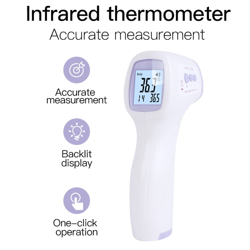 Infrarood Thermometer Non-Contact Digitale Voorhoofd Thermometer Voorhoofd Body Temperatuur Koorts Meting Apparaat Voor Baby Volwassenen