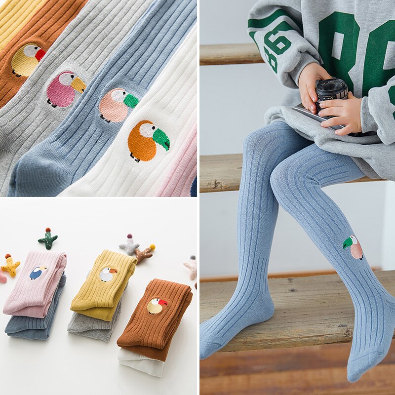 Baby Meisjes Cartoon Katoenen Leggings Gebreide Warme Effen Kleur Kinderen Elastische Zachte Comfortabele Baby Broek Dansen Leggings