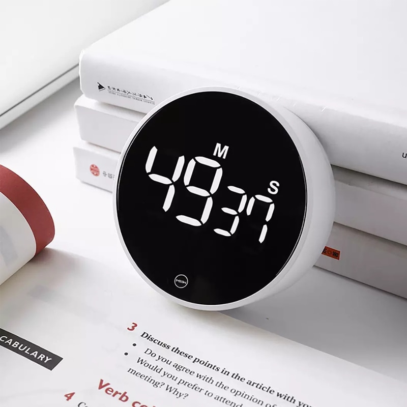 Xiaomi Miiiw Rotating Timer Brightness Adjustable Magnetic LED Digital Display Simple Kitchen Cooking Alarm Clock Multi Scene