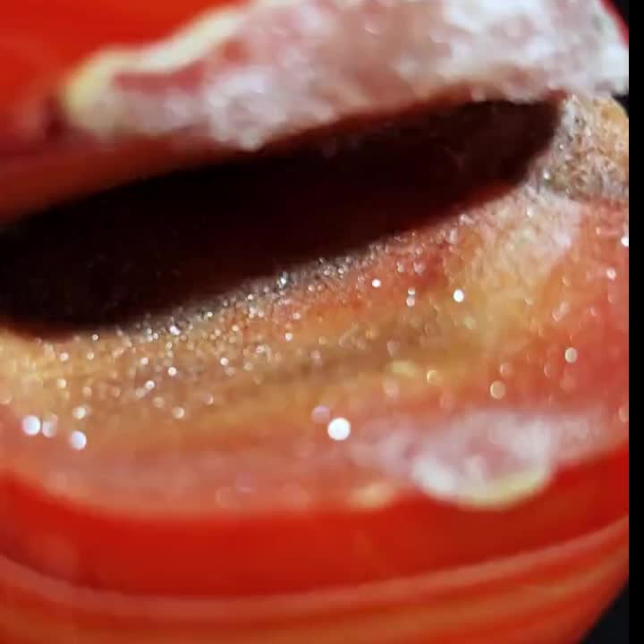 1 x rote rote Quarz-Quarzkugel – hohle glatte Oberfläche, glänzende Oberfläche, einzigartige Heimdekoration und für Halloween, Weihnachten