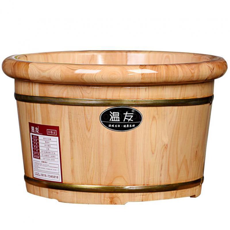 Barril de madera 600 para baño de pies, Tina de pie de madera maciza, baño espumoso, barril de madera pequeño para el hogar