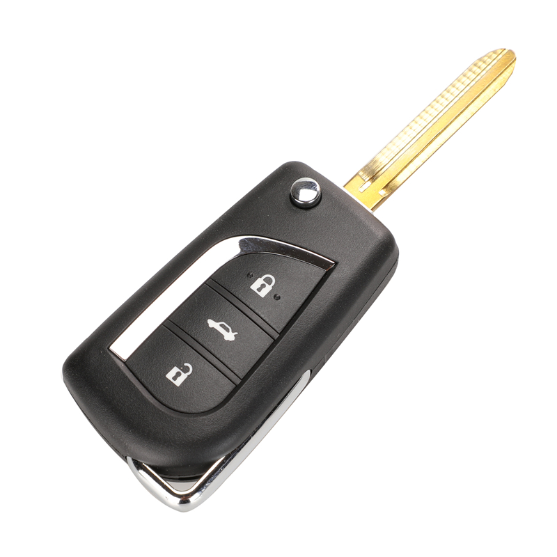 jinyuqin Flip Folding Remote Key Shell Case fit CR2016 Holder for Toyota Levin Camry Reiz Highlander Corolla VA2 Toy48 Toy43: Red