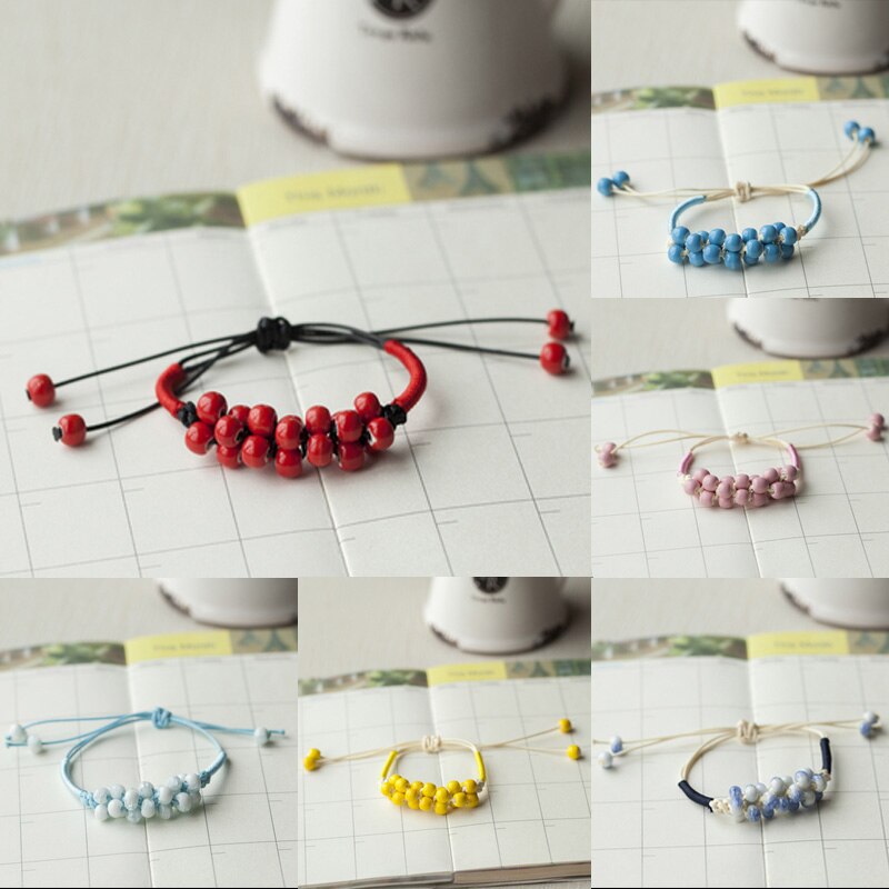 Women's Ceramic hand made DIY Bracelets Artware Retro bracelet for woman girl Jewelery #5194