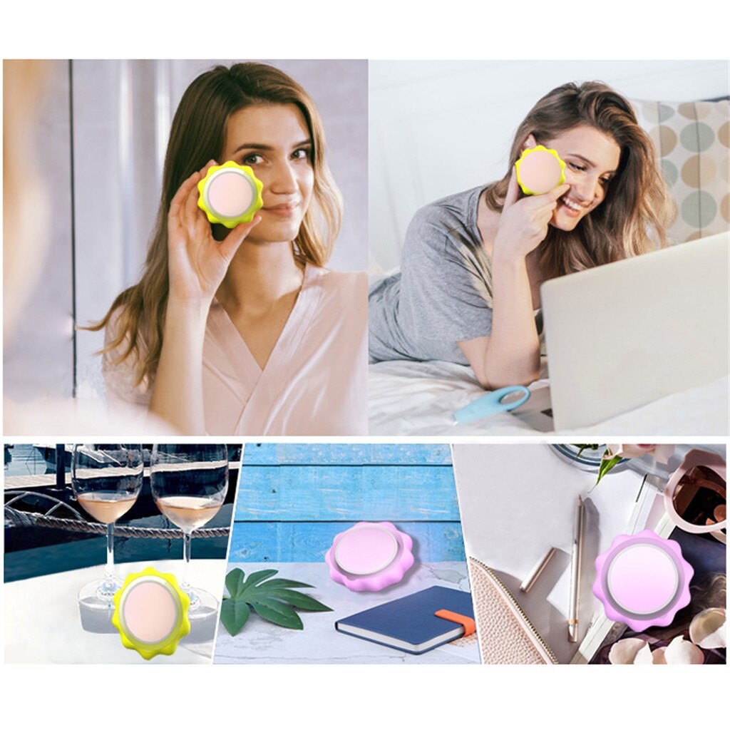 Intelligent Electronic Facial Mask Instrument And Cold Warm Vibration Massage Red Blu-ray Intelligent Vibration Beauty#g30