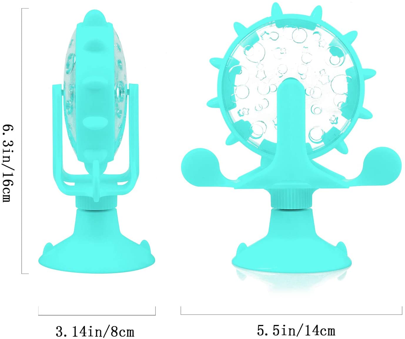 Cat Food Dispenser Toy Pet Slower Interactive Food Puzzle Feeder Puppy Suction Cup Exercise Wheel Treadmill Cat Toys