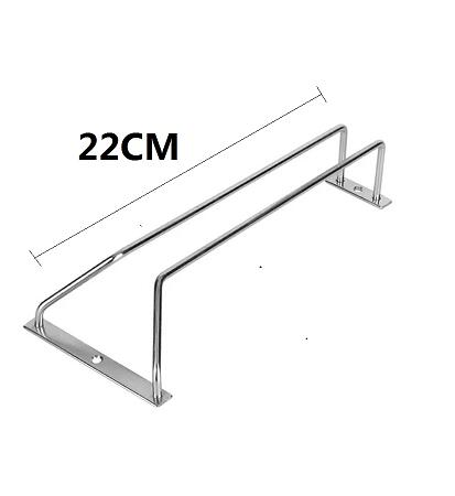 Rostfritt stål vinställ enkel och dubbelrad vinglasställ högt glasställ rack vägghängande förvaringslåda  wf910135: 1 rad 22cm