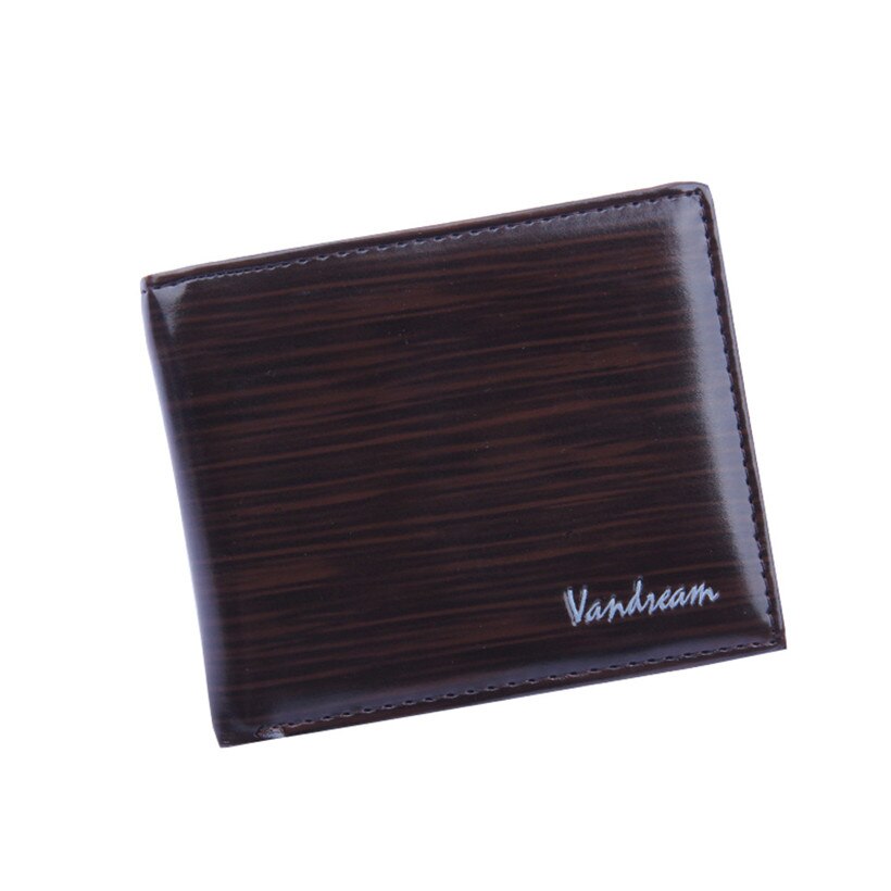 Mannen Portemonnee Bifold Business Lederen Korte Portemonnee Mannelijke ID Credit Kaarthouder Portemonnee Zakken carteira masculina: Coffee