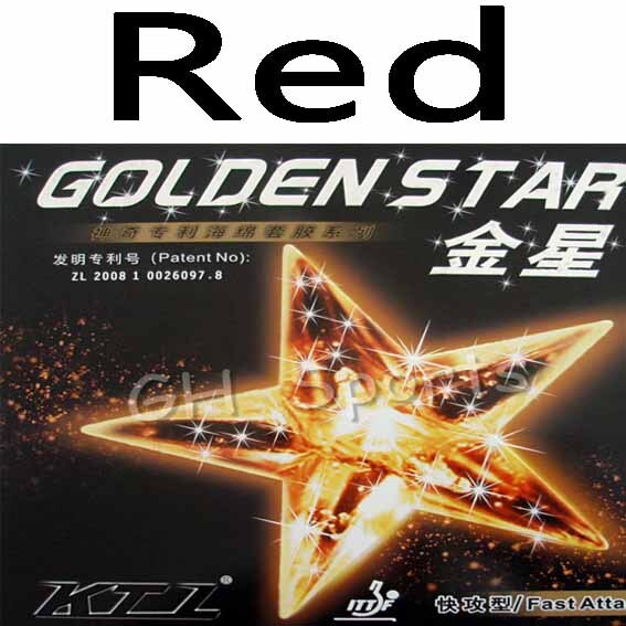 KTL GOLDEN STAR Fast Attack Pips in Table Tennis Rubber With Sponge for ping pong bat: red