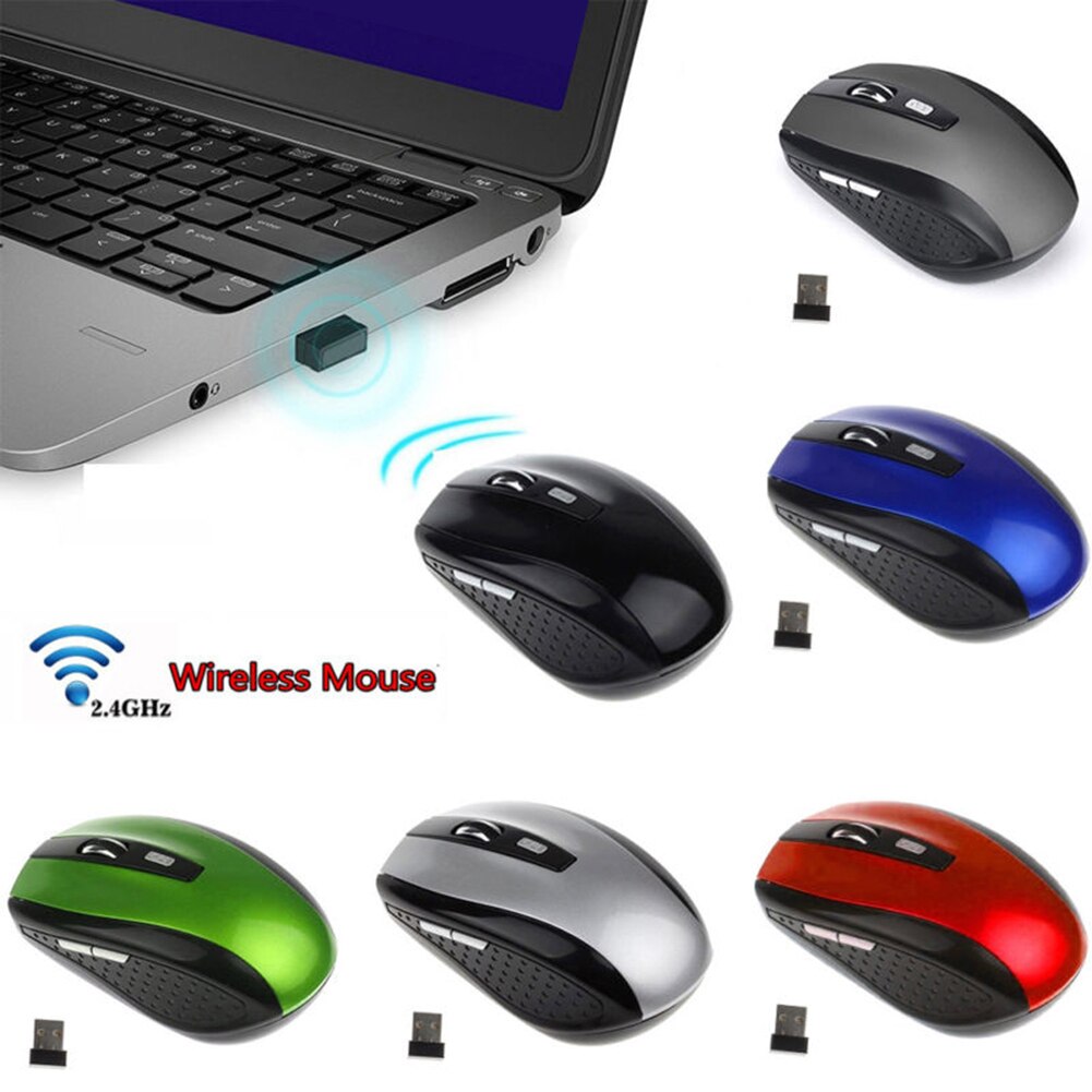 6 Keys Matte Wireless Mouse Lightweight Mice 1200 DPI for Windows 2000/XP/Vista/Linux/Win 7/MAC System Computer Peripherals