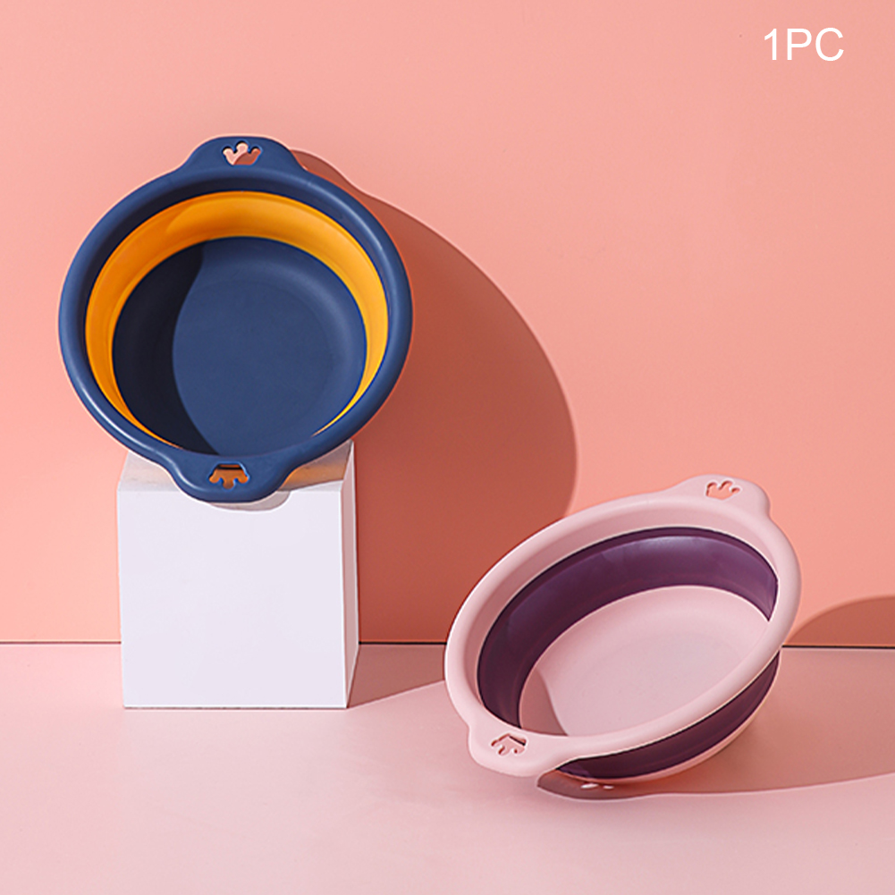 Foldable Washbasin Foot Wash Clean Portable Travel Bathroom Kitchen Laundry Tub Easy To Carry