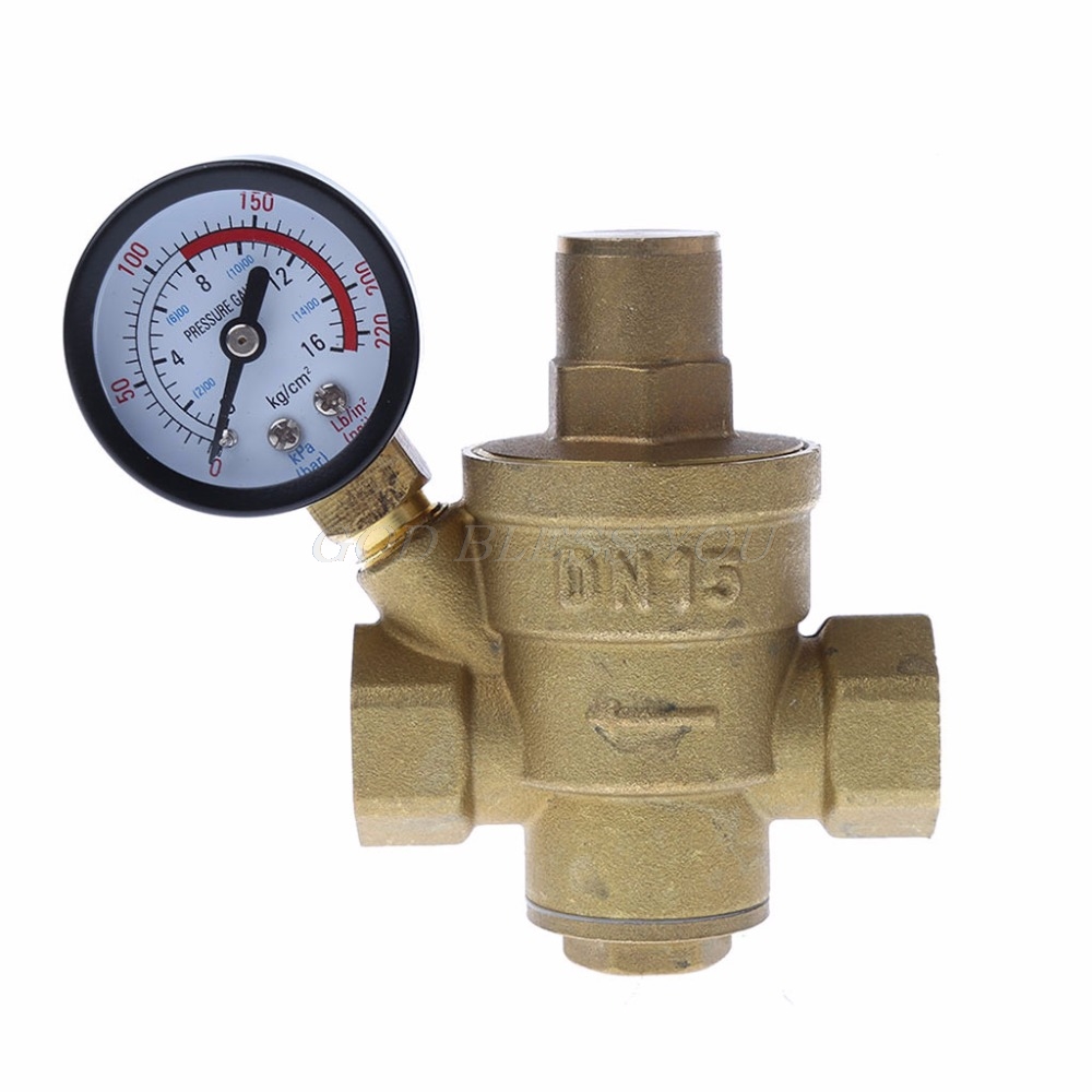 DN15/DN20/DN25 Adjustable Brass Water Pressure Reducing Regulator Valve PN 1.6