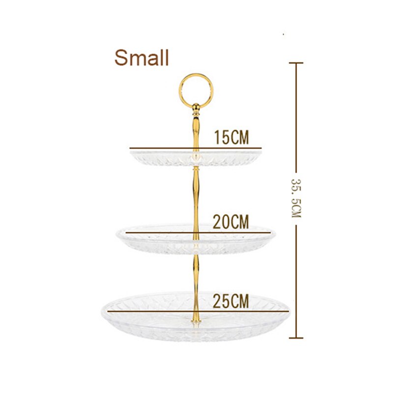 Cake Display Stand for Party Events 3 tier Fruit Food Macaron Cupcake Dessert Stand Decoration Afternoon Tea Birthday Wedding: Small