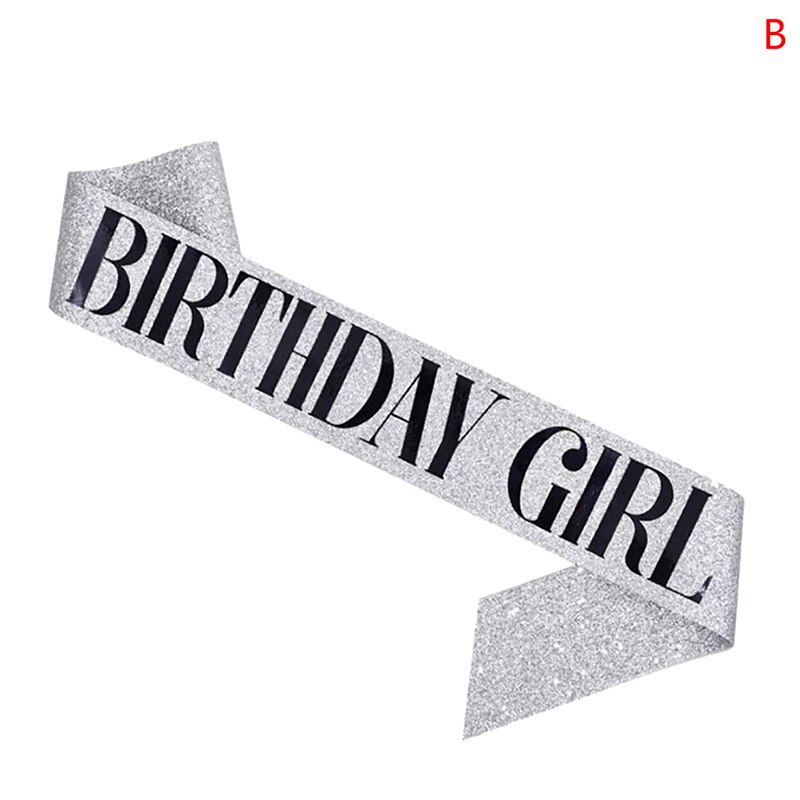 Ceinture en Satin pour anniversaire de 21 ans, fournitures de fête pour reine et fille, décoration d'anniversaire: B