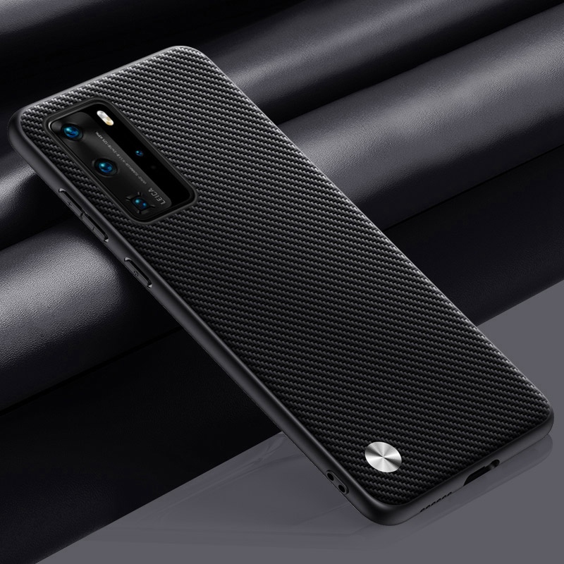 Luxus PU Ledertasche Für Huawei P40 Pro Plus Zurück Abdeckung Matte Silikon Voller Schutz Telefon Fall Für Huawei P40 Lite 5G 4G: Aluminium / Claret