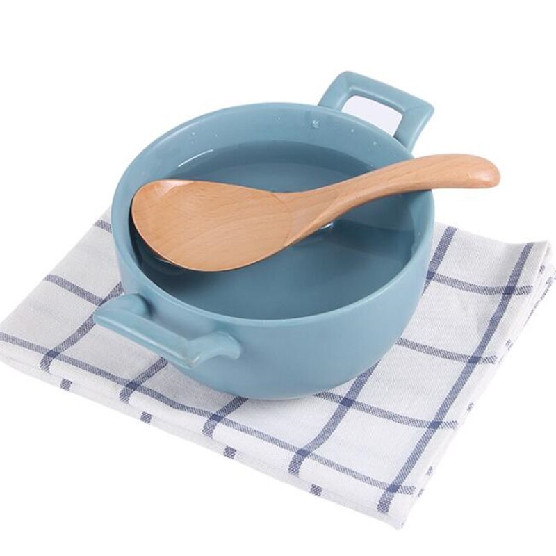 Natural Wooden Spoon Kitchen Cooking Utensil Tool Soup Porridge Teaspoon Tableware For Serving Soup Tools