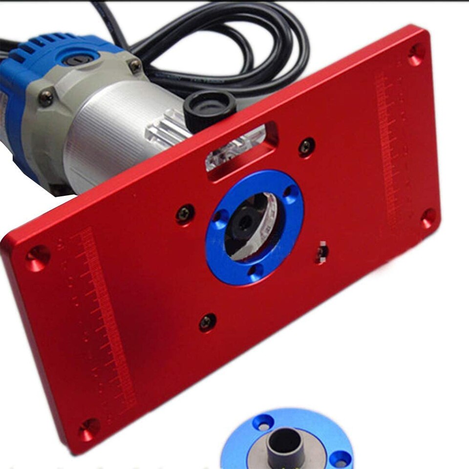 Wood Router Table Insert Plate Woodworking Benches Multifunctional Aluminium Wood Router Plate Trimmer Engraving Machine Board