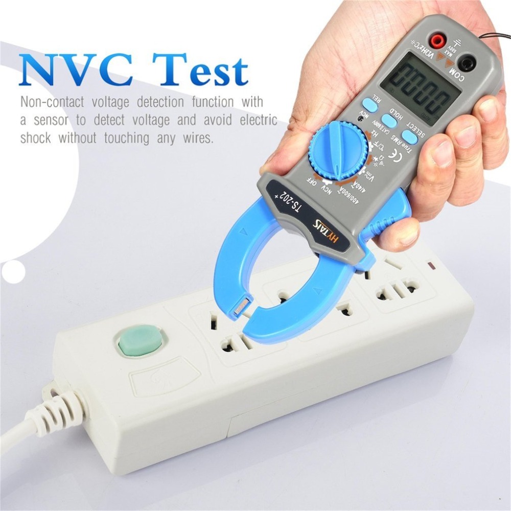 TS202+ Digital Clamp Meter True RMS Multimeter AC/DC Frequency NCV Resistor Capacitor Diode temperature Tester