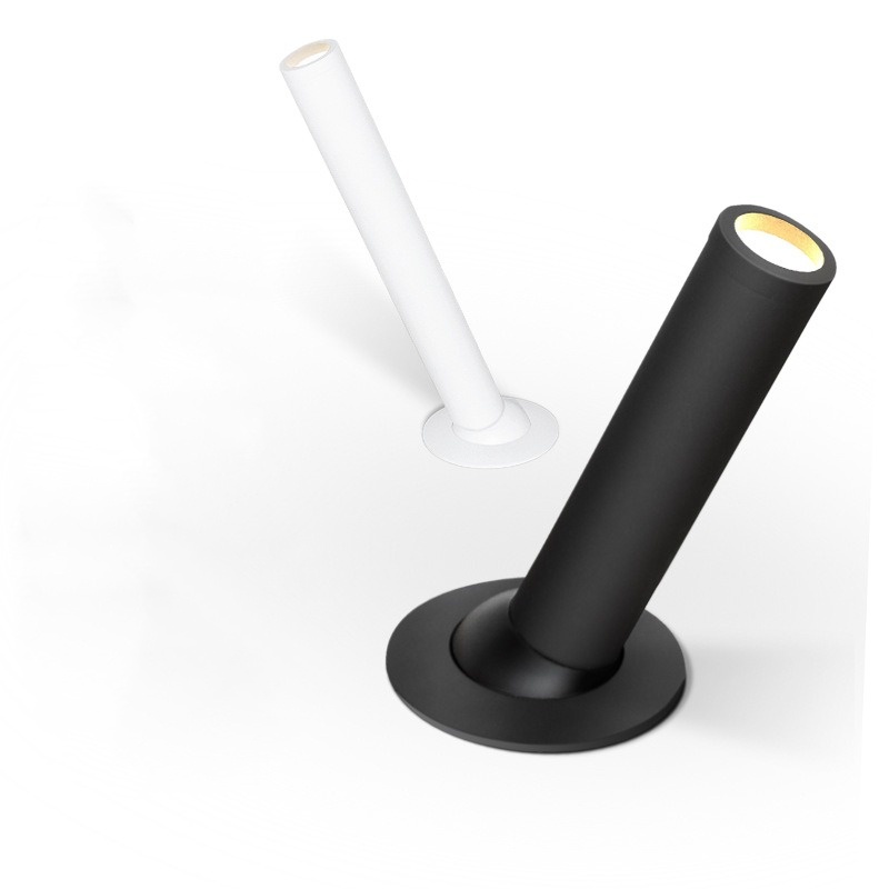 Lámpara LED de techo de tubo largo regulable integrada, luz de techo giratoria en ángulo COB de 12W para cocina, dormitorio, imagen, fondo de TV