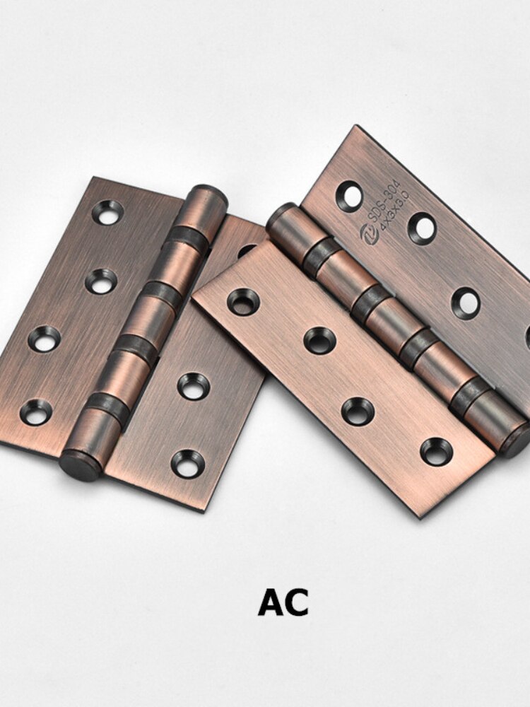 Charnière noire Antique de 4 pouces, charnière de porte en acier inoxydable robuste, accessoires de meubles