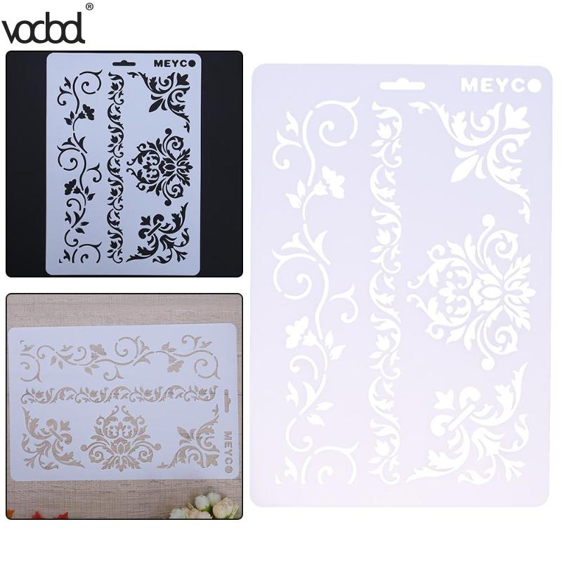 Sztuczne kwiaty DIY nawarstwianie plastikowe szablony linijka szablon ścienny Scrapbooking malowanie dekoracja robić albumu na zdjęcia rękodzieło wytłaczane karty papierowe