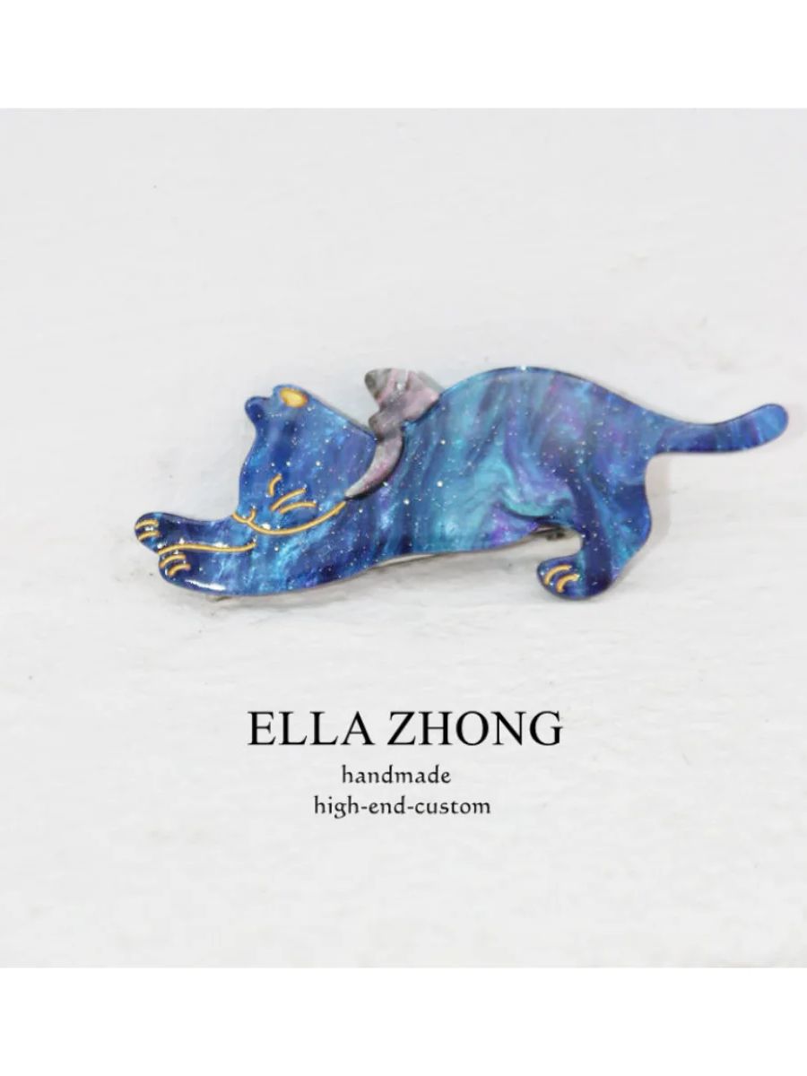 Cute Cat Haiclips For Girls and Women Alligator Hairpins Barrettes Headwear Animal Hair Accessories: GRAY