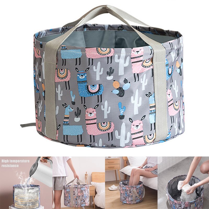 Seau pliable portable de voyage grande capacité seau pliable multifonction pour l'extérieur et la maison