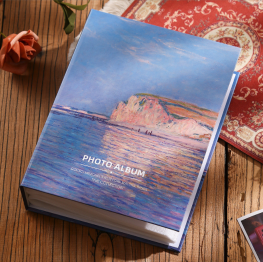 Álbum de fotos con 100 bolsillos, cubierta de artista para fotos de 5/6/7 pulgadas, colección Polaroid, álbum familiar, libro conmemorativo, para niños y mujeres: Verde claro