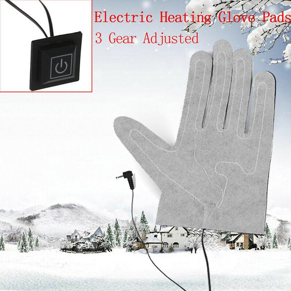 1Pc Vijf-Vinger Handschoenen Usb Elektrische Verwarming Pads Lithium Batterij Drie-Speed Supply Power Verwarming Thermostaat Schakelaar