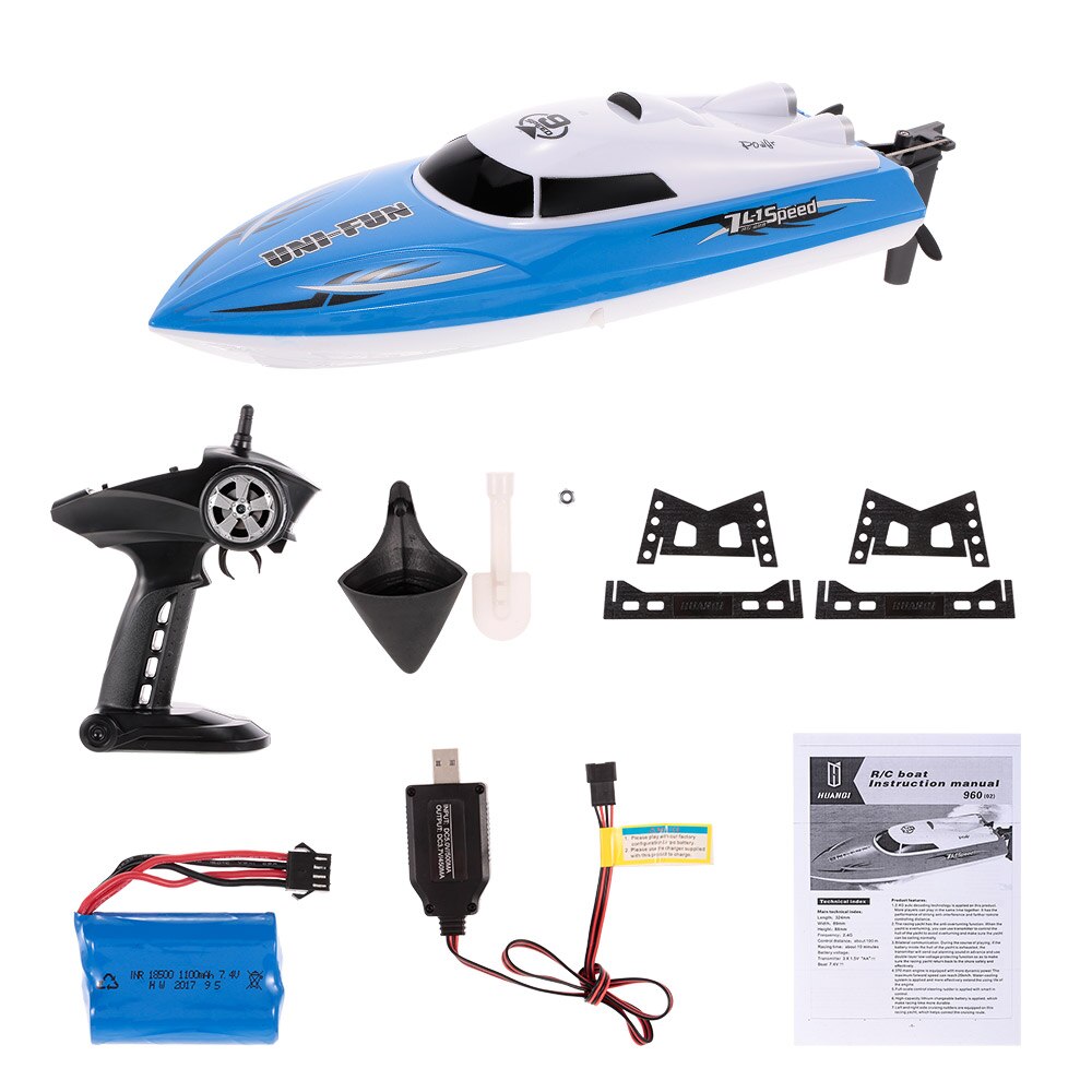 Goolsky RC juguetes para niños RC barco Anti-vuelco lancha motora de control remoto RC de los niños 2,4 GHz 25 km/h