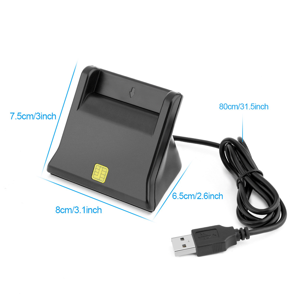 USB Smart ID Card Reader For Bank Card IC ID EMV CAC DNIE SIM Card Reader Cloner Connector Suitable for PC Desktop Mobile Device