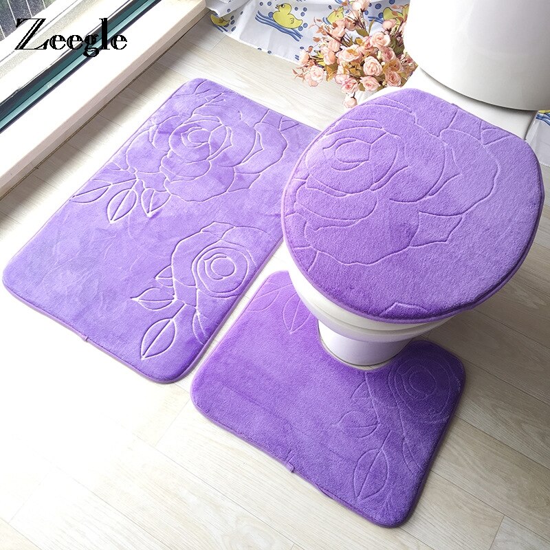 Zeegle badmat badkamer tapijt antislip toilet vloerkleed 3d absorberende vloermatten traagschuim toiletmatten badkamer tapijten