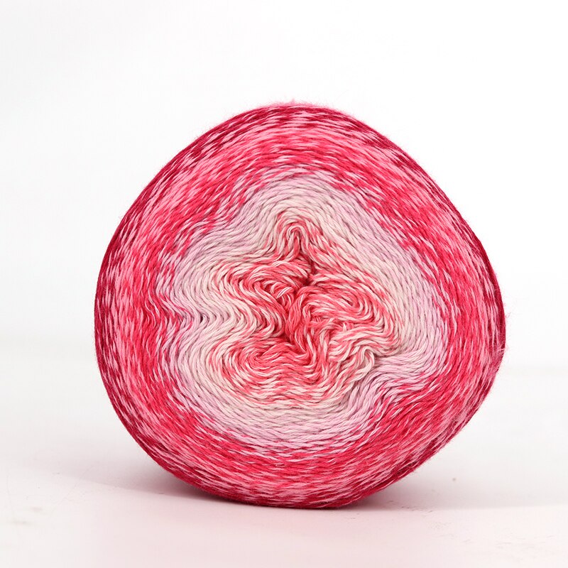 COOMAMUU Thin Rainbow Yarn 220G/ball Dyed Crochet Yarn Cotton Knitting Yarns Thread for DIY Cape Sweater: 109