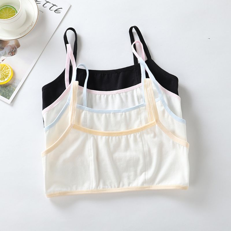 Junior student meisjes trainingsbeha dun licht gewatteerd spaghettibandjes ondergoed