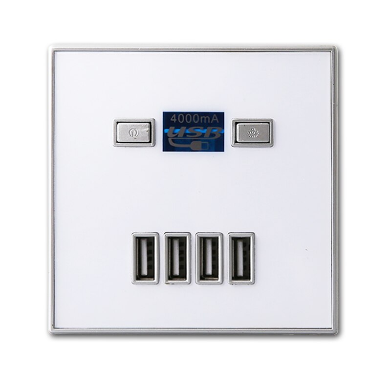 4000MA wall socket with usb socket Universal 4 USB Port Wall Face Plate 36V.220V 10 A Available: