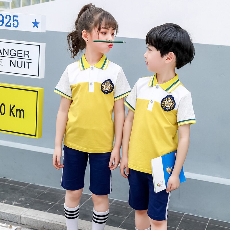 Jk uniform primary school short-sleeved school uniform summer children's sports suit kindergarten uniform