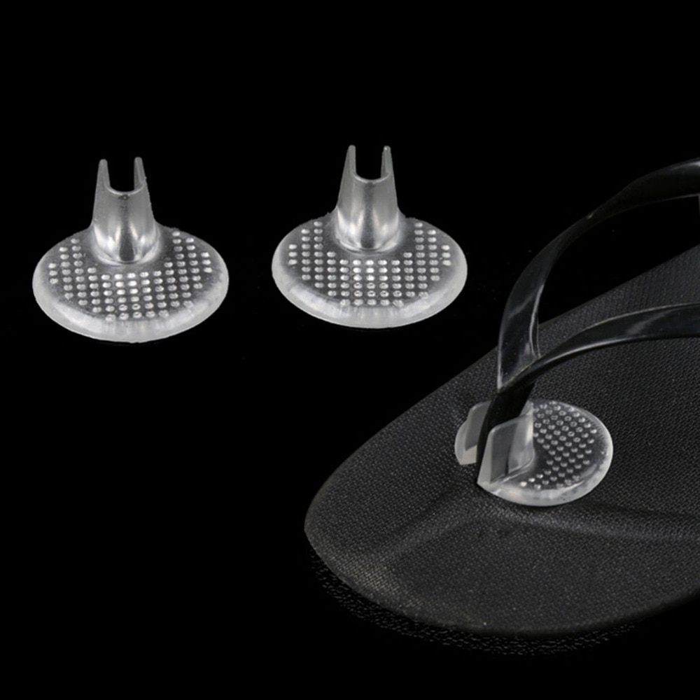 1 Pair Transparent Silicon Gel Shoes Inserts shoe-pad Cushion Flip flop Sandals Toe Separator Massage Insole