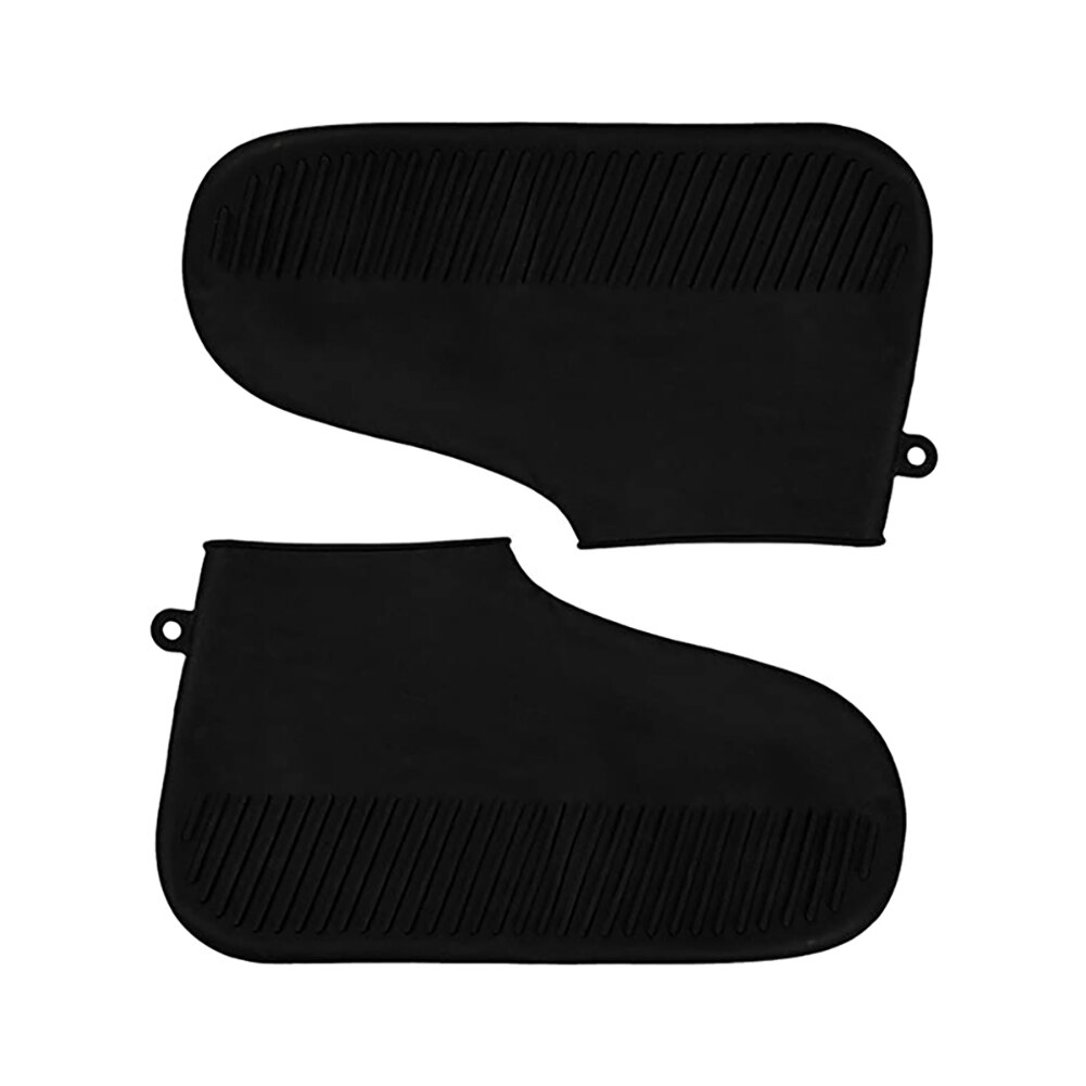 Vandtæt silikone skoovertræk genanvendelig silikone overshoes skridsikre regnstøvler til mænd eller kvinder html: L-bk