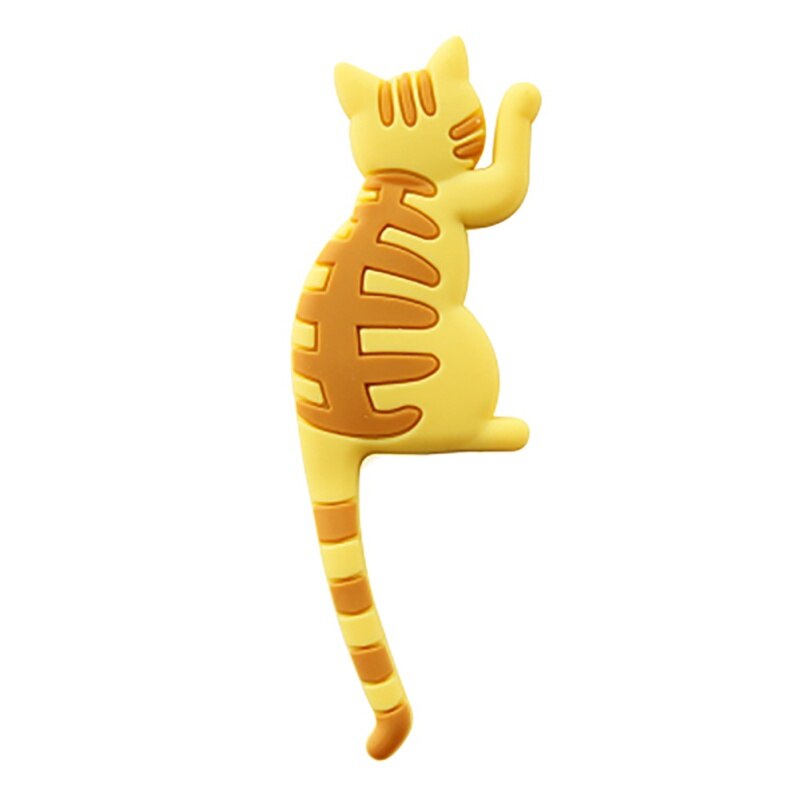 Cute Cartoon Cat/Dog Magnetic Wall-hung Key Fridge Sticker Multifunctional Refrigerator Magnet Hook Door Home Decoration: D