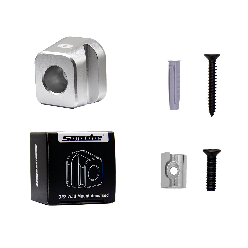 Simube  qr2- wiel muurbeugel, profielbeugel voor  qr2 ,  aluminium, cnc-gefreesd, geanodiseerd: Zilver