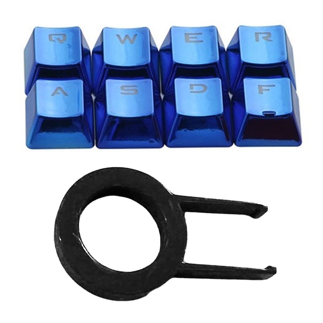 Extracteur de clé clavier mécanique capuchon de clé de clavier capuchon de clé rond outil de fixation extracteur de clé dissolvant couleur aléatoire noir ou bleu