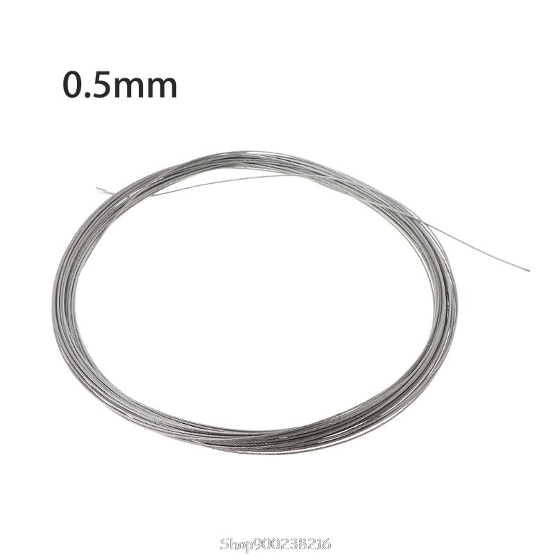 10m 304 Stainless Steel Wire Rope Soft Fishing Lifting Cable 7×7 Clothesline N19 20