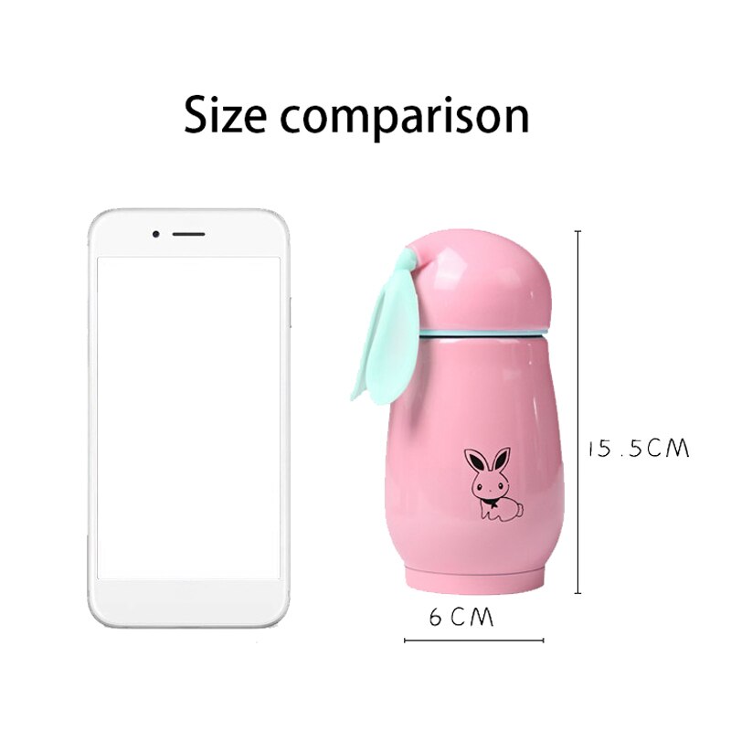 Stainless Steel Thermos Premium Travel Rabbit Coffee Cups BPA Free Thermos Mug for Tea Cute Kids Water Bottle Garrafa Termica