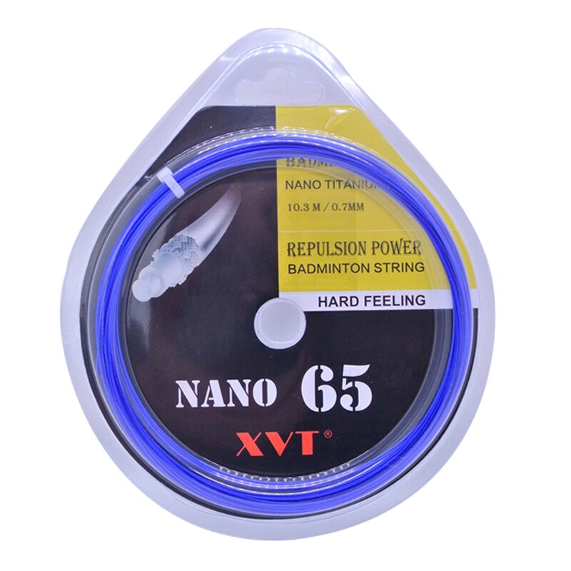 XVT 65 Hard feeling 28-30Lbs 10.3 meters badminton string / badminton racket string 4pcs/lot: 4Blue