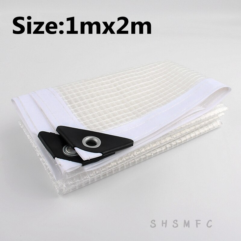 0.32mm plandeka folia PE balkon ogród przezroczysta siatka format odporna na deszcz tkanina szklarnia sukulenta tkanina przeciwdeszczowa: 1X2m