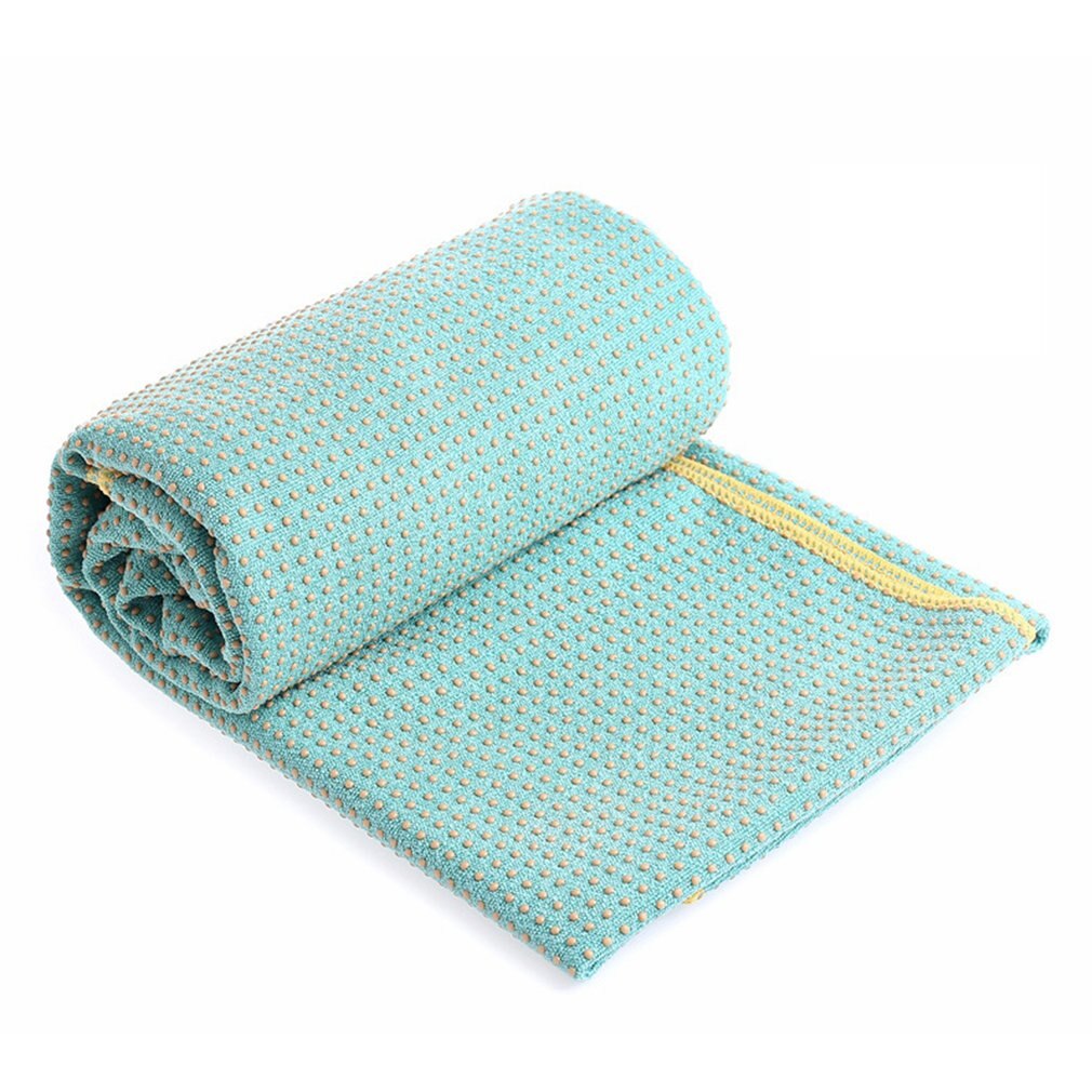 Yoga Mat Towel - 183x63cm - Microfiber Anti-Skid Cover - Exercise Equipment with Bag: Light Green